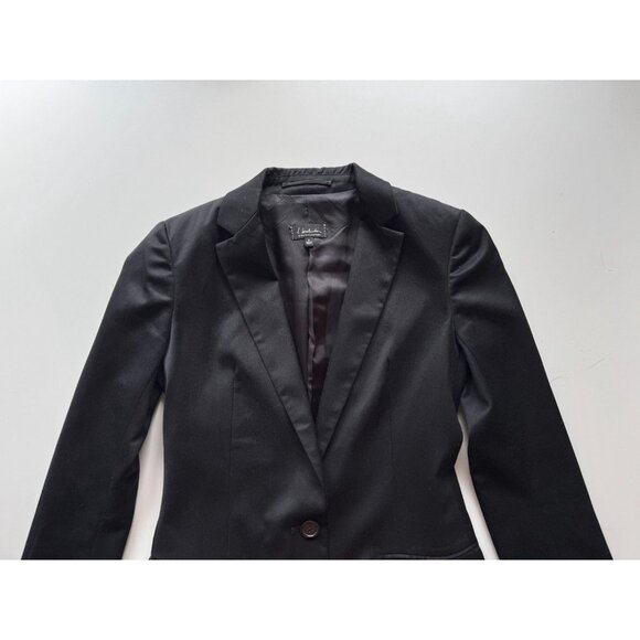 Aritzia T BABATON Black Wool Silk Cashmere Single Breasted Slim Blazer, Size 0 - Picture 6 of 15
